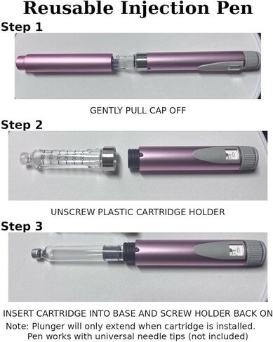 قلم حقن قابل لإعادة الاستخدام باللون الأزرق الملكي مع خرطوشة in Kuwait
