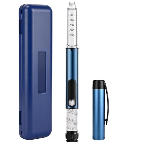 60 Unit Reusable Pen Injector Device with Adjustable Dose Dial Compatible,Clear Scale Design and Protect Case in Kuwait