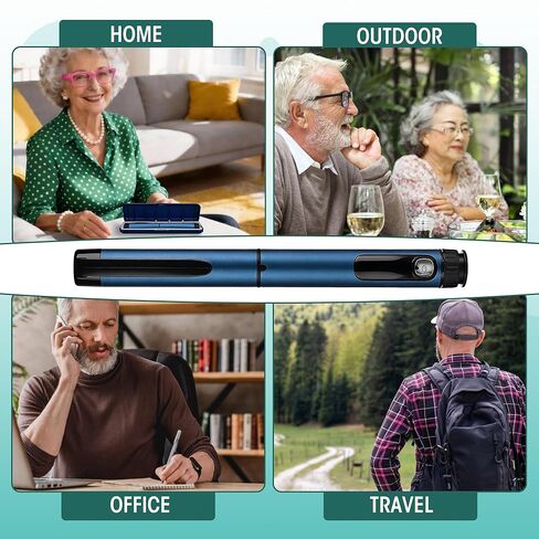 60 Unit Reusable Pen Injector Device with Adjustable Dose Dial Compatible,Clear Scale Design and Protect Case in Kuwait