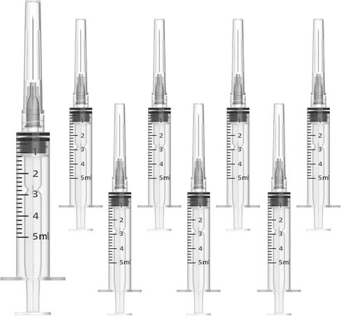 5 مل 22Ga 1.5 بوصة حقنة لوازم المختبرات القابل للتصرف، التعبئة والتغليف مختومة بشكل فردي 50 حزمة in Kuwait