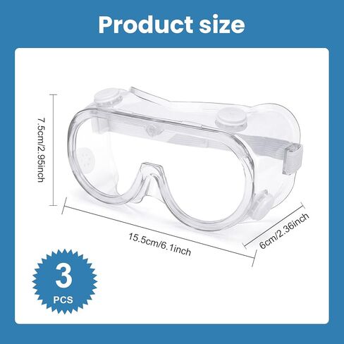 3Pcs Eyelash Goggles Shower Shield, Adjustable Eyelash and Eyebrow Protector Shower Goggles Shield, Glasses-Friendly Design for Eyelash Extensions, Microblading Aftercare and Cataract Surgery Recovery in Kuwait