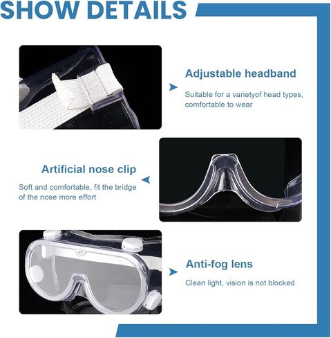 3Pcs Eyelash Goggles Shower Shield, Adjustable Eyelash and Eyebrow Protector Shower Goggles Shield, Glasses-Friendly Design for Eyelash Extensions, Microblading Aftercare and Cataract Surgery Recovery in Kuwait