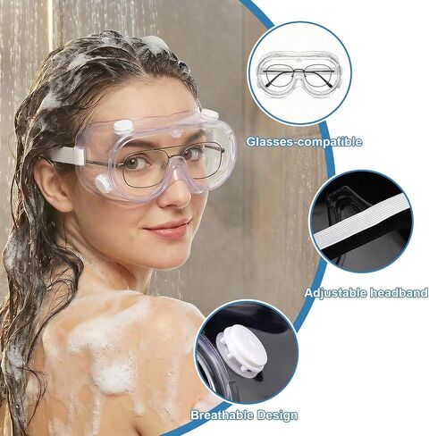 3Pcs Eyelash Goggles Shower Shield, Adjustable Eyelash and Eyebrow Protector Shower Goggles Shield, Glasses-Friendly Design for Eyelash Extensions, Microblading Aftercare and Cataract Surgery Recovery in Kuwait
