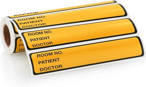 Carstens Patient I.D. Adhesive Medical Chart Labels for 1" Ring Binder Spines – Pre-Printed Sticker Labels (Room No. / Patient/Doctor), 5 3/8" x 1", Blue, Roll of 200, (8820-06) in Saudi Arabia