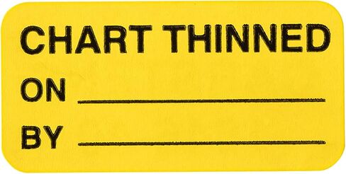 Carstens Medical Stickers – Chart Thinned, On/by Alert and Instruction Labels for Medical Charts, Yellow and Black, Roll of 100 Patient Chart Labels, W1.5" x H.75" in Saudi Arabia