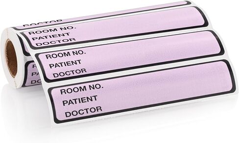 Carstens Patient I.D. Adhesive Medical Chart Labels for 1" Ring Binder Spines – Pre-Printed Sticker Labels (Room No. / Patient/Doctor), 5 3/8" x 1", Blue, Roll of 200, (8820-06) in Saudi Arabia