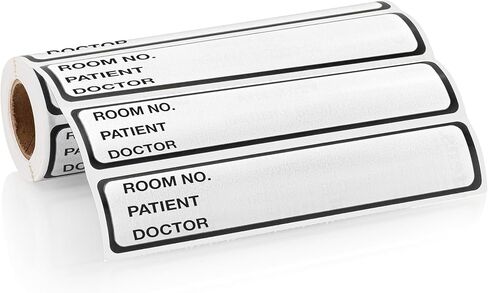 Carstens Patient I.D. Adhesive Medical Chart Labels for 1" Ring Binder Spines – Pre-Printed Sticker Labels (Room No. / Patient/Doctor), 5 3/8" x 1", Blue, Roll of 200, (8820-06) in Saudi Arabia