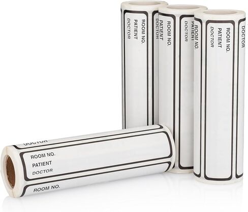 Carstens Patient I.D. Adhesive Medical Chart Labels for 1" Ring Binder Spines – Pre-Printed Sticker Labels (Room No. / Patient/Doctor), 5 3/8" x 1", Blue, Roll of 200, (8820-06) in Saudi Arabia