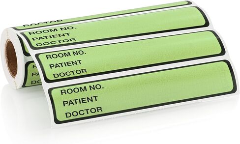 Carstens Patient I.D. Adhesive Medical Chart Labels for 1" Ring Binder Spines – Pre-Printed Sticker Labels (Room No. / Patient/Doctor), 5 3/8" x 1", Blue, Roll of 200, (8820-06) in Saudi Arabia