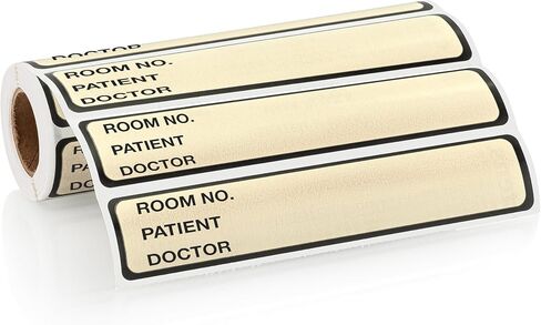 Carstens Patient I.D. Adhesive Medical Chart Labels for 1" Ring Binder Spines – Pre-Printed Sticker Labels (Room No. / Patient/Doctor), 5 3/8" x 1", Blue, Roll of 200, (8820-06) in Saudi Arabia