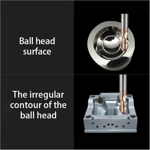 الكرة الأنف نهاية مطحنة القاطع CNC راوتر بت التنغستن قاطع كربيد مزدوج الناي طحن أداة HRC50 55 65 الكرة نهاية مطحنة R1 R2 in Kuwait