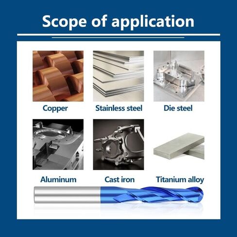 1 قطعة الكرة الأنف كربيد نهاية مطحنة 2 الناي الكرة الأنف نهاية مطحنة 3.175/4/6/8/10/12 مللي متر عرقوب كربيد قاطعة المطحنة CNC راوتر بت نانو الأزرق المغلفة مزدوجة المزامير دوامة طحن أداة in Kuwait