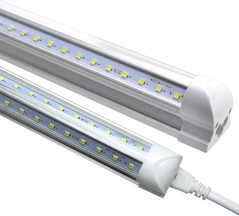 مصباح LED متكامل على شكل 4FT 36 وات، مكافئ 80 وات، غطاء شفاف لإضاءة متجر T8، أبيض بارد 6000 ك، AC85-265V، حزمة مصابيح باب تبريد LED مكونة من 25 قطعة in Kuwait