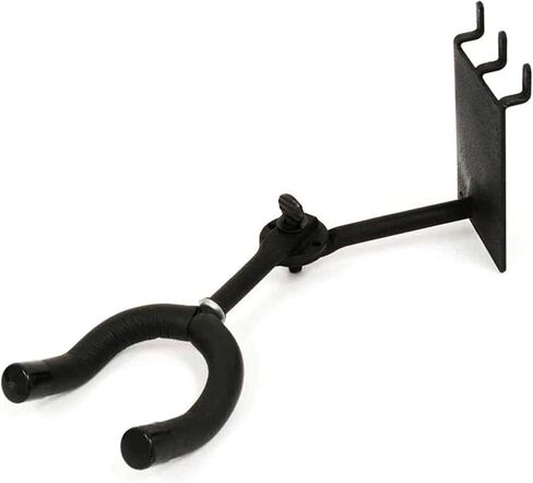 Padded Metal 3" Standard Guitar Hanger, Adjustable – Slatwall and Pegboard Mount Display – Acoustic and Electric Guitar Holder (Quantity 10) (10, Black) in Kuwait
