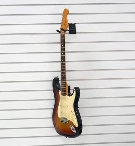 Padded Metal 3" Standard Guitar Hanger, Adjustable – Slatwall and Pegboard Mount Display – Acoustic and Electric Guitar Holder (Quantity 10) (10, Black) in Kuwait