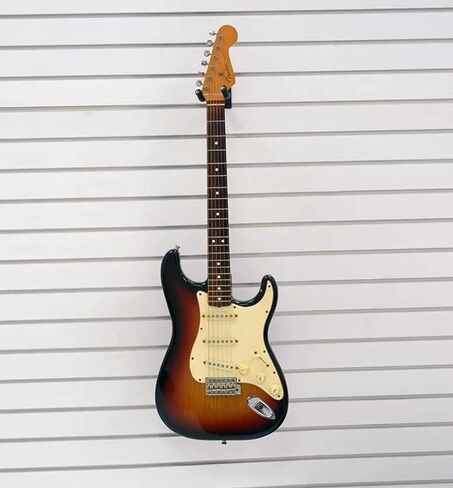 Padded Metal 3" Standard Guitar Hanger, Adjustable – Slatwall and Pegboard Mount Display – Acoustic and Electric Guitar Holder (Quantity 10) (10, Black) in Kuwait