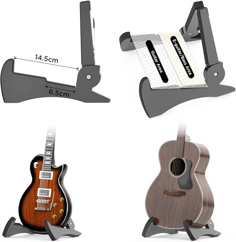 DIDA Portable Travel Guitar Stand, Lightweight Stable A- Frame Plastic Guitar Stand Holder for Acoustic, Electric Guitars, Ukulele, Foldable Guitar Stand Floor, Single Guitar Holder (Black) in Saudi Arabia