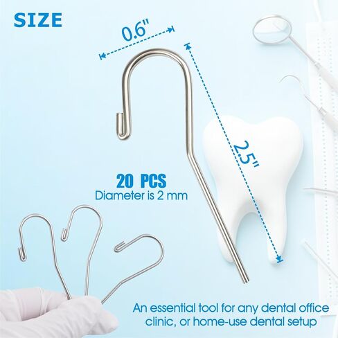 Dental Lip Hooks for Apex Locator Model – Endodontic Training & Oral Measurement Accessories, Teaching Practice Tool Parts, 20 Pcs in Kuwait
