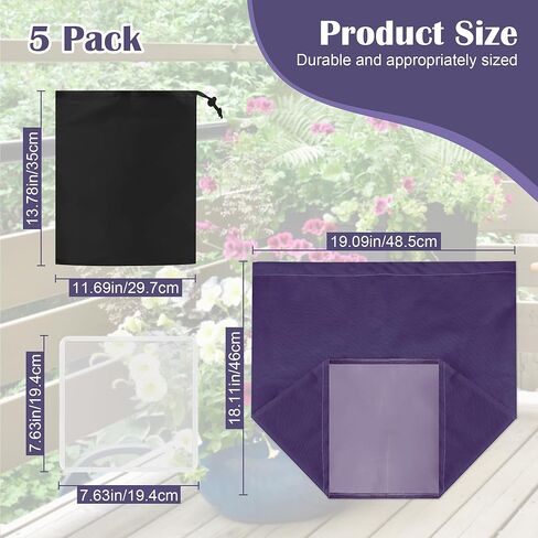 Windspeed 5 Pack 5 Gallon Filter Bags, Oxford Cloth All-Mesh Filter Bags for 5 Gallon Bucket with Filter Screen and Storage Pouch(25 to 220-Micron) in Kuwait