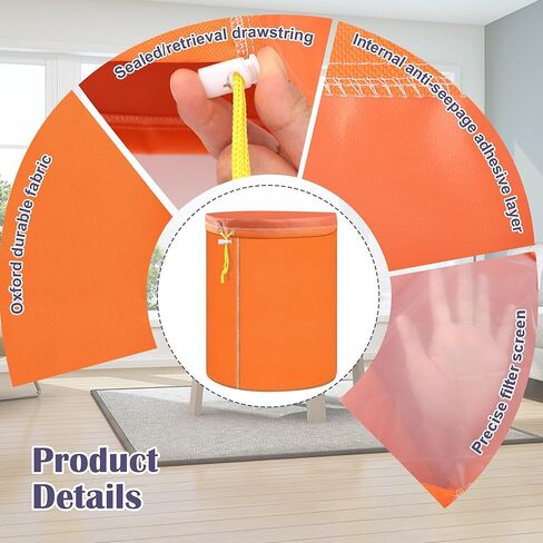 Windspeed 5 Pack 5 Gallon Filter Bags, Oxford Cloth All-Mesh Filter Bags for 5 Gallon Bucket with Filter Screen and Storage Pouch(25 to 220-Micron) in Kuwait