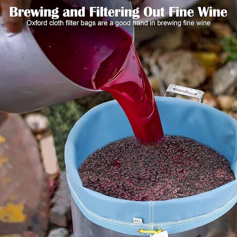 Windspeed 5 Pack 5 Gallon Filter Bags, Oxford Cloth All-Mesh Filter Bags for 5 Gallon Bucket with Filter Screen and Storage Pouch(25 to 220-Micron) in Kuwait