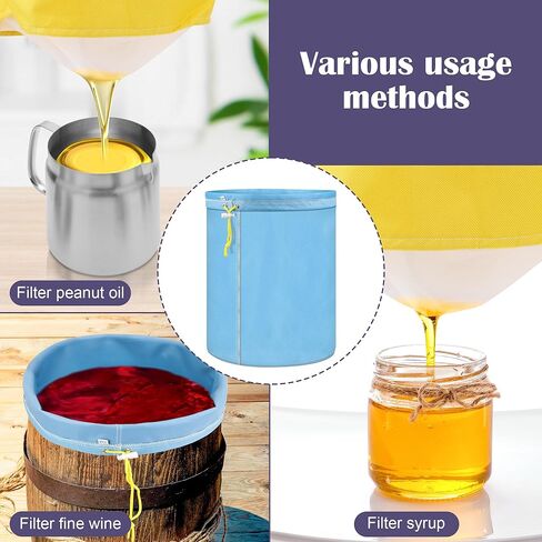 Windspeed 5 Pack 5 Gallon Filter Bags, Oxford Cloth All-Mesh Filter Bags for 5 Gallon Bucket with Filter Screen and Storage Pouch(25 to 220-Micron) in Kuwait