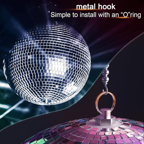 Large Silver Mirror Disco Ball, 12/16/20 Inches Hanging Design - Wedding Party Club DJ Stage Event Decoration (Silver, 20 Inches) in Saudi Arabia