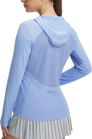 baleaf Women's Sun Shirts UPF 50+ Mesh Back Lightweight Breathable Long Sleeve Shirt SPF Hoodie for Fishing Hiking in Saudi Arabia