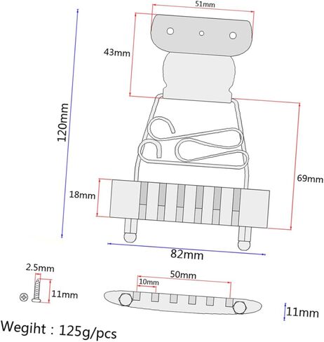 BESPORTBLE Plated String Tailpiece for Jazz Archtop Guitar Durable Replacement for Old Broken Tailpieces Texture with Glorious in Saudi Arabia