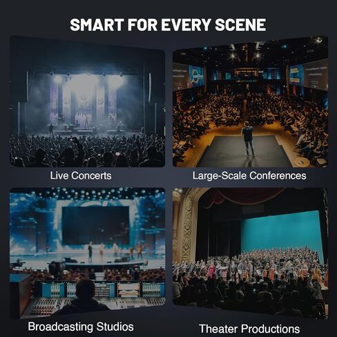 Phenyx Pro UHF Smart Wireless Microphone System, Dual Cordless Mics w/Auto Scan&Sync, Adaptive RF Power, Talkback Function, 2x100 Freq, 328 ft, Dynamic Microphones for Live Show, Event (PTI-2) in Saudi Arabia