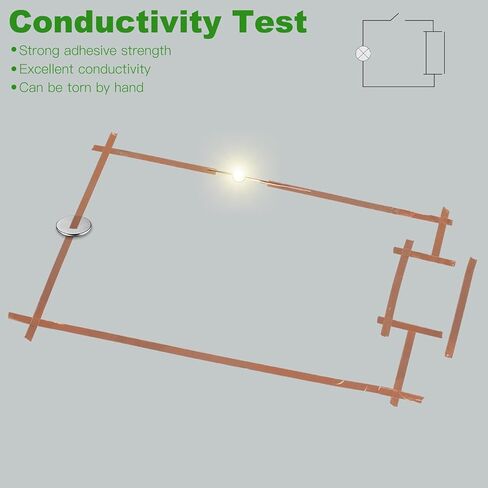 4 Pack Copper Tape, 1/4inch X 196.8FT Double-Sided Conductive Copper Foil Tape, Copper Tape Conductive Adhesive for EMI Shielding, Electrical Repairs, Guitars, Grounding, Craft Decorations in Kuwait
