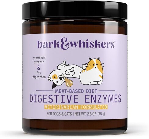 اللحاء والشعورات الإنزيمات الغذائية القائمة على اللحوم للكلاب والقطط ، 2.6 أوقية. (75 جم) ، 150 مغرفة ، يعزز انهيار البروتين والدهون ، مصمم بيطري ، دكتور ميركولا in Kuwait