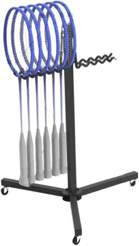 Sports Racket Storage Cart, Tennis Rack with 3 Wheels， Badminton Holder,for Stadium Field,Stable Structure in Saudi Arabia