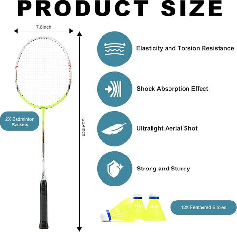 YAKS 3U Ful الكربون المهنية Uitra ضوء عالية المرونة الكبار طالب التدريب مضرب بدمنتون مجموعة نوع دائم in Kuwait