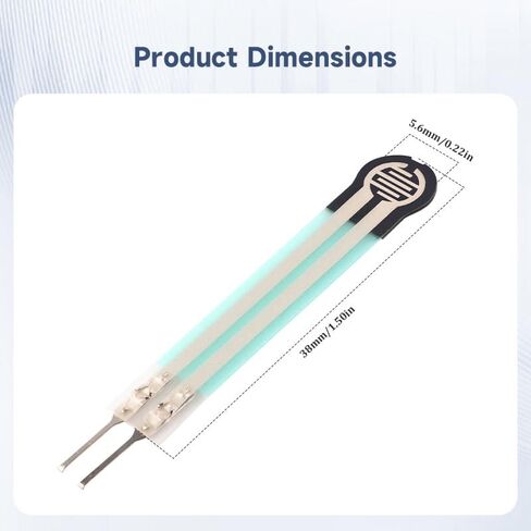 Black 1 Piece 5.6mm FSR-400-LT Thin Film Pressure Sensor with High Precision Sensing Range of 3g-500g Solves Stress Testing Problems and is Suitable for Industrial Precision Instrument Detection in Kuwait