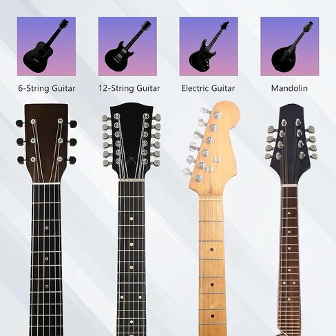 AZOR 3 Pack Black Walnut Guitar Wall Mount Set, U-Shaped Wooden Hanger for Acoustic/Electric Guitars, Bass, Banjo, Premium Wall Hook Holder, Gift for Guitarists & Music Enthusiasts in Saudi Arabia
