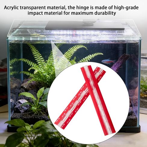 12 Inch Transparent Acrylic Piano Hinge 2Pcs, Self-Adhesive Continuous Hinges 12" Plastic Hinges for Cabinet Aquarium Lid Glass Door Plexiglass Cabinet Box DIY Projects in Saudi Arabia