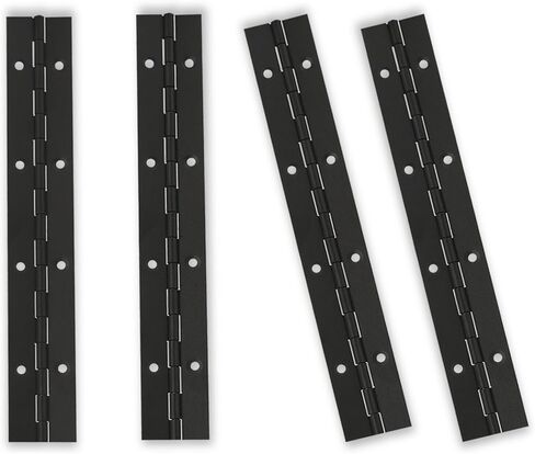 مفصلات بيانو سوداء مقاس 16 بوصة، 4 قطع مفصلات بيانو متينة ومستمرة من الفولاذ المقاوم للصدأ مع فتحة، سمك 0.06 بوصة/2 بوصة عرض مفتوح، لباب الخزانة القابل للطي، الصندوق، إبداعي بنفسك (قابل للتطوير) in Kuwait