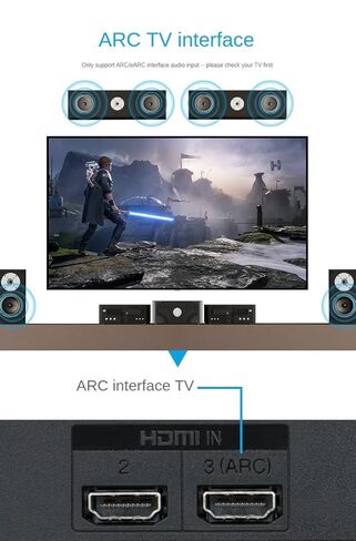 مستخرج صوت HDMI ARC، محول صوت ستيريو SPDIF محوري إلى RCA 3.5 مم، يدعم 192 كيلو هرتز و5.1 قناة للتلفزيون عالي الوضوح، ومضخم سماعة الرأس للمسرح المنزلي in Kuwait