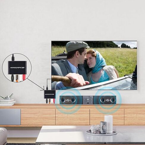 مستخرج صوت HDMI ARC، محول صوت ستيريو SPDIF محوري إلى RCA 3.5 مم، يدعم 192 كيلو هرتز و5.1 قناة للتلفزيون عالي الوضوح، ومضخم سماعة الرأس للمسرح المنزلي in Kuwait