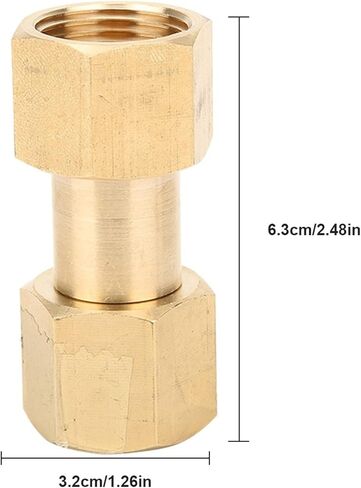 Brass CGA320 To CGA-580 CO2 Tanks To Argons Regulator Nut Cylinder Valves Precisions Threaded Argons Regulator Adapt in Saudi Arabia