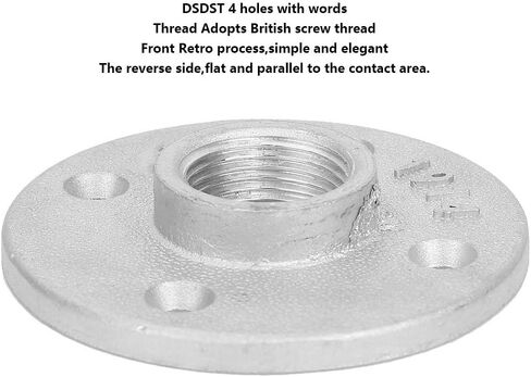 Dn20 4 Floor Flange Aluminum Alloy Cast Iron Flange Pipe Seat 3 Hole Pipe Fittings 3 4 Inch Thread Four Hole Reinforced Shelf Storage Rack Water Craft Accessories 10 in Saudi Arabia