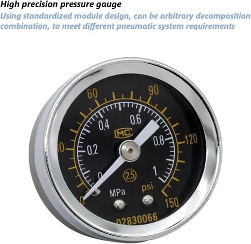 AC2000 Pressure Regulator Gauge Air Compressor Filter Oil Moisture Separator For Water Filters Dehumidifier(PC 10mm fittings) in Saudi Arabia