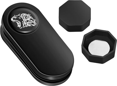 Magnetic Chalk Holder Octagon, Portable Pool Cue Chalk Holder with Fixed Clip, Silent Billiard Chalk Holder Pool Snooker Billiards Accessories in Kuwait