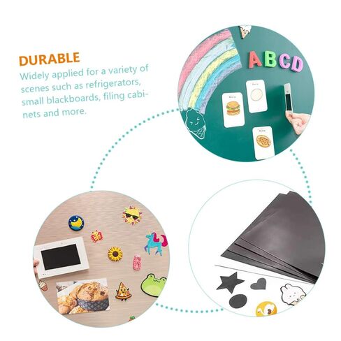 5pcs Magnetic Adhesive Sheets DIY Fridge Magnet Sheets Self Adhesive Magnets for Refrigerator in Kuwait