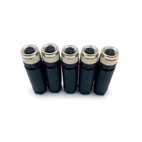 5 Pcs M8 3 Pin Female Connector, IP67 Waterproof Industrial Circular Connector Field Wireable Adapter Unshielded Straight Type Sensor for Electric Bicycles 60V 4A AC/DC in Saudi Arabia
