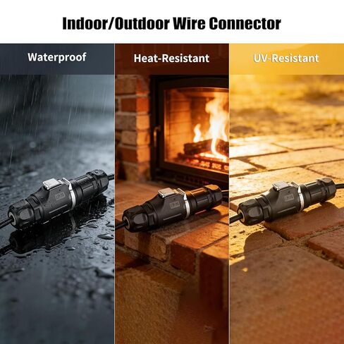 4 Pin IP68 Waterproof Connector, M16 Industrial Male Female Connectors for Indoor/Outdoor Applications(Plastic+Metal） in Saudi Arabia
