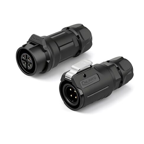 4 Pin IP68 Waterproof Connector, M16 Industrial Male Female Connectors for Indoor/Outdoor Applications(Plastic+Metal） in Saudi Arabia