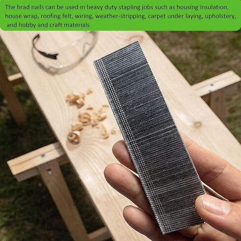 18 Gauge Brad Nails, 1200 Pieces, 2 Sizes (2 Inch, 1-1/4 Inch), Galvanized Finish, Compatible with Pneumatic and Electric Brad Nail Guns in Kuwait