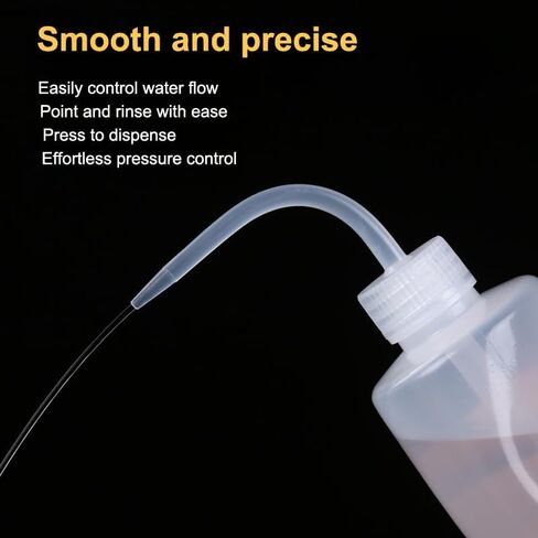 Wash Bottle, 150ml/5oz Plastic Safety Squeeze Watering Bottles with Narrow Mouth and Scale Labels, Cleaning Tool Accessories for Lash Extensions Watering Succulent Home Work, Transparent in Saudi Arabia